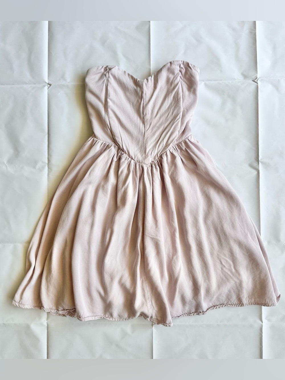 Forever 21 baby pink strapless mini dress, size xsmall